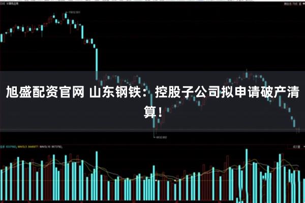 旭盛配资官网 山东钢铁：控股子公司拟申请破产清算！