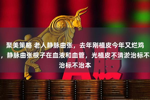 聚美策略 老人静脉曲张，去年刚植皮今年又烂鸡蛋大，静脉曲张根子在血液和血管，光植皮不清淤治标不治本
